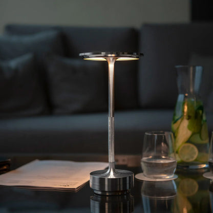 Rechargeable LED Touch Lamp Aluminum Portable Dimmable Night Light for Bedroom Desk Dining Room & Patio | Cordless Accent Lighting