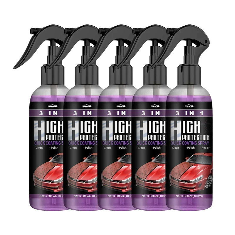 Waterless Car Detailing Spray Polish Cleaner Scratch Remover Protective Nano Coating for Auto Paint Glass Plastic RV Motorcycle Boat