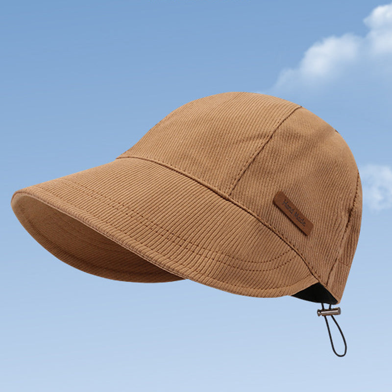 Women's Wide Brim Sun Hat – Foldable UV Protection with Adjustable Drawstring for Beach, Travel & Outdoor