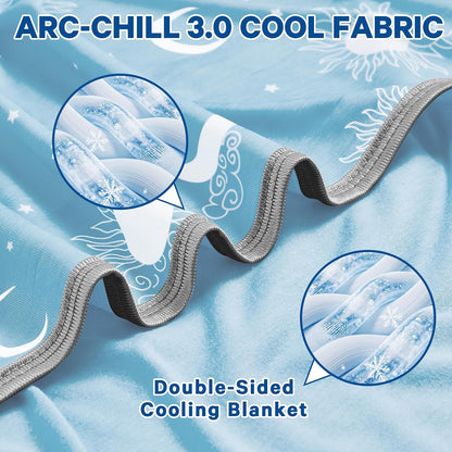 Confort douillet | Couverture rafraîchissante en tissu double face | Couverture d'été légère pour les dormeurs ayant chaud et les voyages