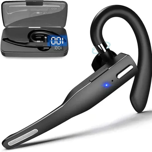 Micro-casque sans fil monaural avec double micro à réduction de bruit – Bluetooth 5.1 pour des appels d'une clarté cristalline, idéal pour les conférences et le confort tout au long de la journée