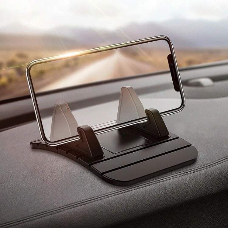Dashboard Phone Mount Silicone Grip Holder for Car Navigation & Hands-Free Calls, Non-Slip Cradle for iPhone & Android