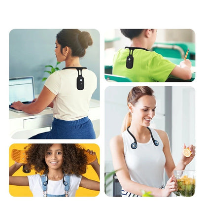 Correcteur de posture pour le cou et le haut du dos – Support en silicone souple pour adultes et enfants – Invisible sous les vêtements