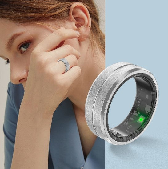 Bague connectée avec suivi de la fréquence cardiaque et de l'oxygène dans le sang | Tracker de fitness étanche pour un suivi quotidien de votre santé