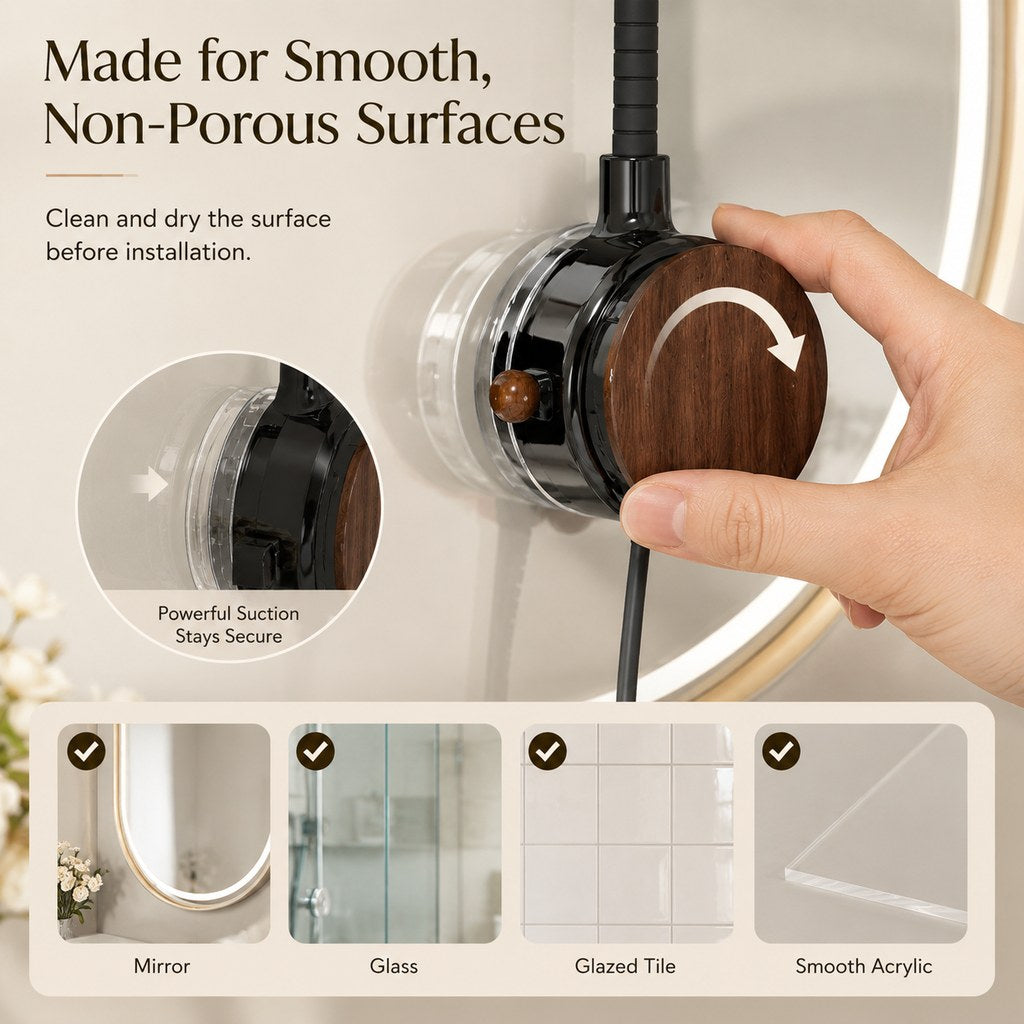 Ortekor Hands-Free Pet Grooming Hair Dryer Holder for At-Home Bath Time - Repositionable Suction Mount with 360 Flexible Arm