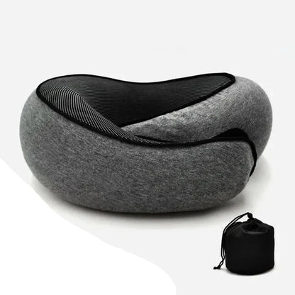 Oreiller de voyage à mémoire de forme – Design ergonomique en U pour les vols, les trajets en voiture et le camping