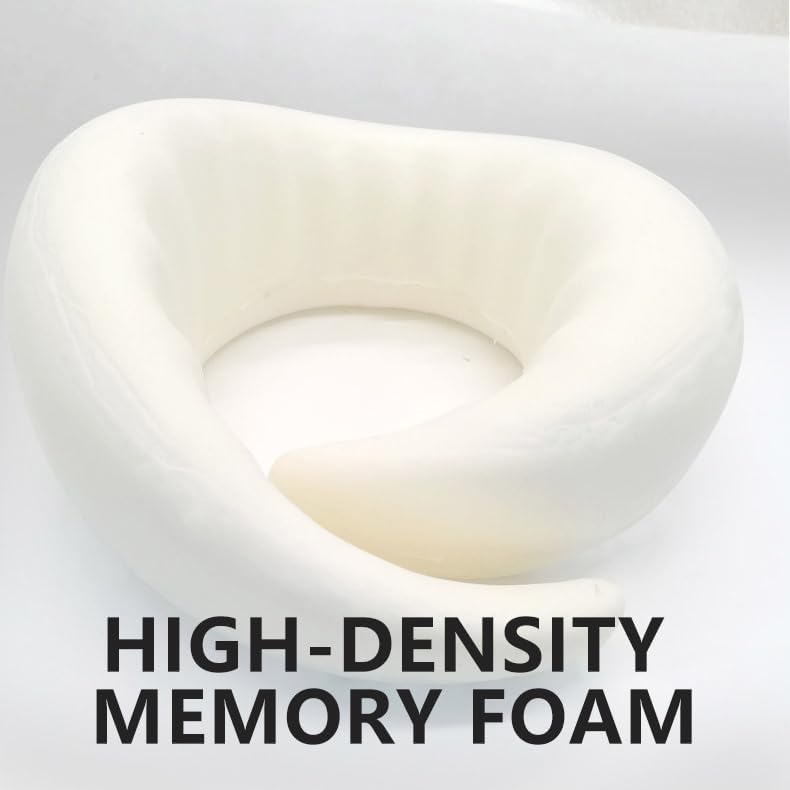 Oreiller de voyage à mémoire de forme – Design ergonomique en U pour les vols, les trajets en voiture et le camping