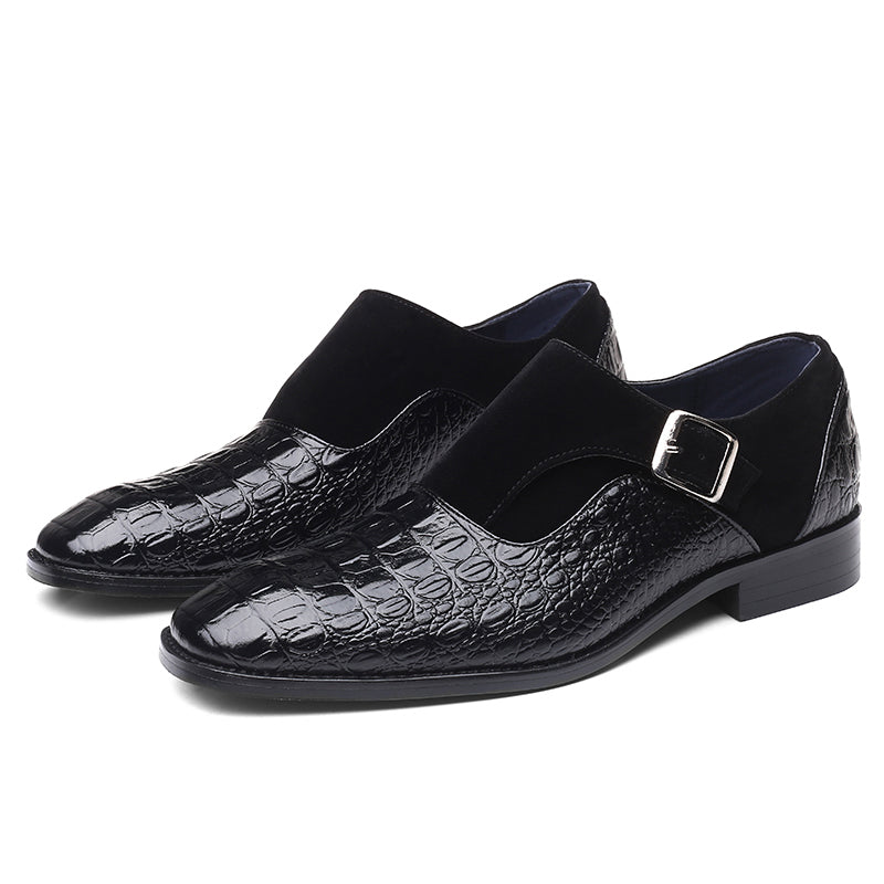 Chaussures richelieu pour homme en similicuir texturé – Chaussures classiques à lacets pour le travail, les mariages et les occasions spéciales
