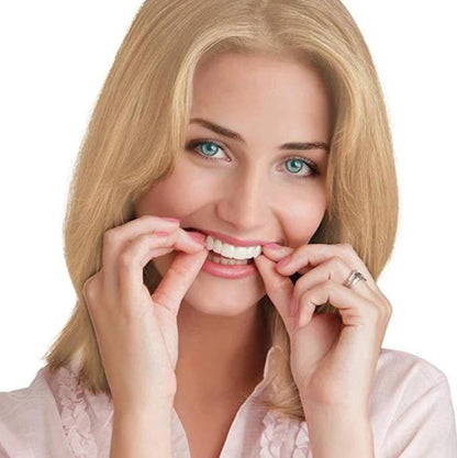 Clip-On Cosmetic Tooth Veneers – Temporary Smile Cover with Heat-Moldable Fit for Natural White Appearance