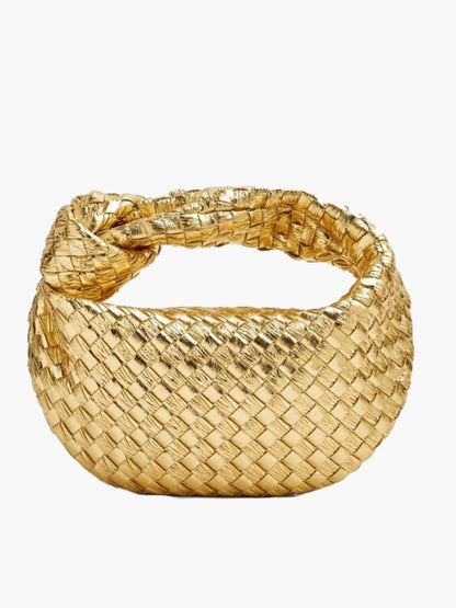 Woven Mini Handbag for Women - Compact Braided Crossbody Purse with Handle for Daily Essentials, Travel & Special Events - Lightweight