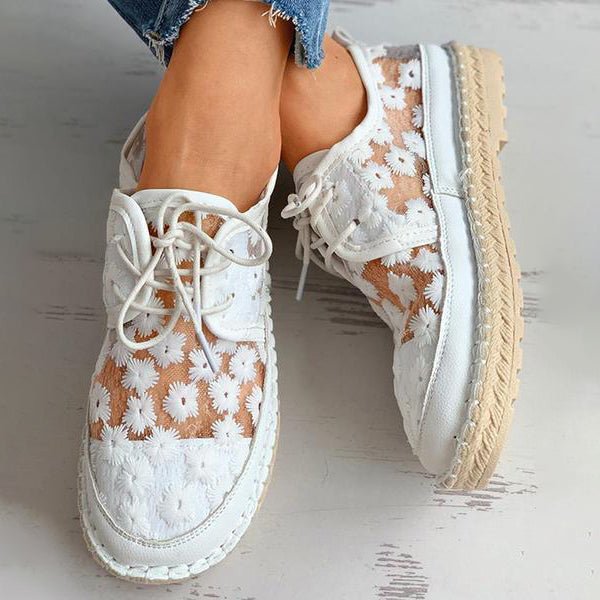 Women's Orthopedic Floral Embroidered Slip-On Shoes with Arch Support for All-Day Walking Comfort & Pain Relief
