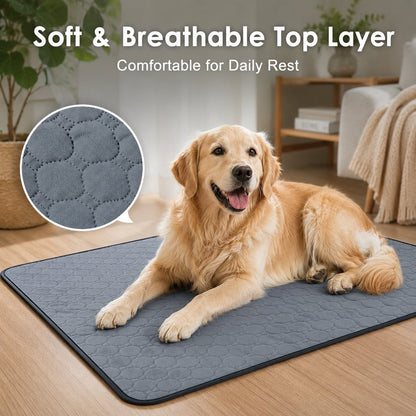 Ortekor Reusable Washable Pet Pee Pad for Cats & Dogs - Absorbent Non-Slip Floor Mat for Indoor Potty Training, Playpens & Crates