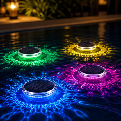 Waterproof LED Pool Float Light with Remote – Solar Powered, 9 Colors, Timer & Auto-On for Swimming Pools