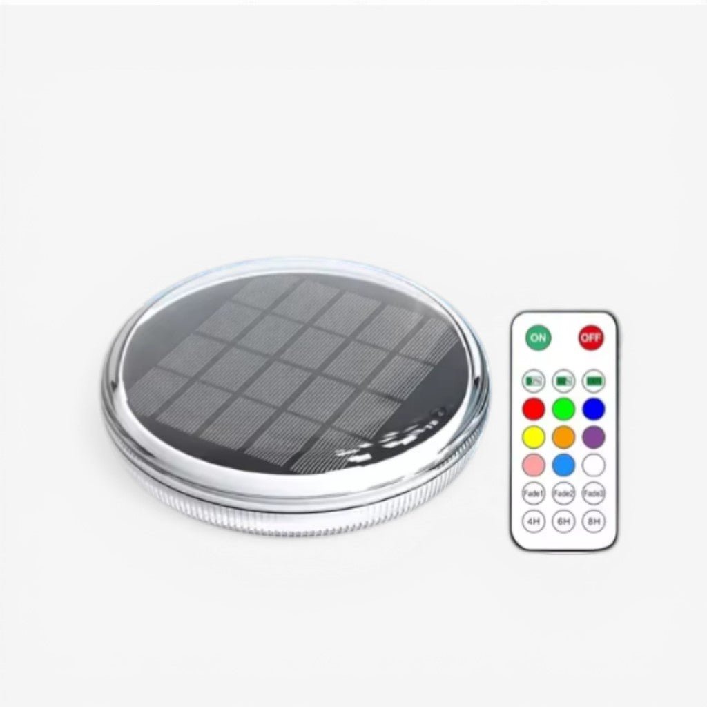Waterproof LED Pool Float Light with Remote – Solar Powered, 9 Colors, Timer & Auto-On for Swimming Pools