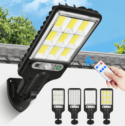 Solar Powered Floodlight Outdoor Security Light with Motion Sensor & Remote Control Waterproof IP67 for Yard Garage Driveway Garden Patio