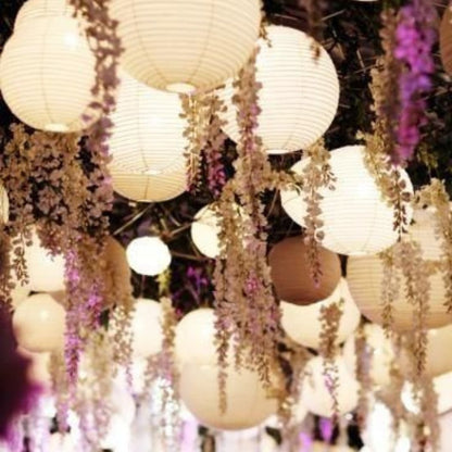 Globe lumineux LED pliable et résistant aux intempéries avec capteur crépusculaire pour terrasse, jardin et cour – Éclairage suspendu