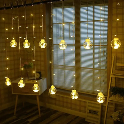 Outdoor Solar LED Decorative String Lights 10 ft Weatherproof Hanging Bulbs for Patio Garden Pergola Backyard Deck