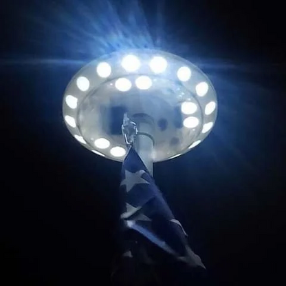 Solar Flagpole Light 700 Lumen 26 LED Automatic Dusk Sensor Weatherproof for Outdoor Flags Patriotic American Flag Pole