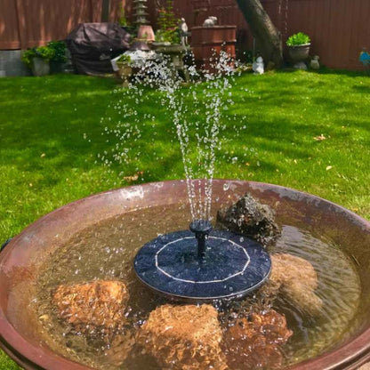 Floating Solar Fountain for Bird Bath Pond Pool Patio Garden Water Feature Outdoor Decoration Self-Contained Kit