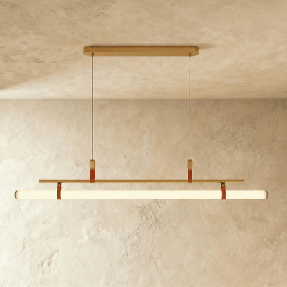 Suspension luminaire LED en métal élégant, hauteur réglable, pour plan de travail, bureau ou table à manger, éclairage fonctionnel, 3000K 6000K, noir et or