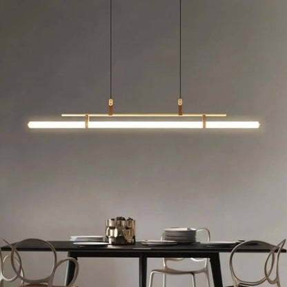 Suspension luminaire LED en métal élégant, hauteur réglable, pour plan de travail, bureau ou table à manger, éclairage fonctionnel, 3000K 6000K, noir et or