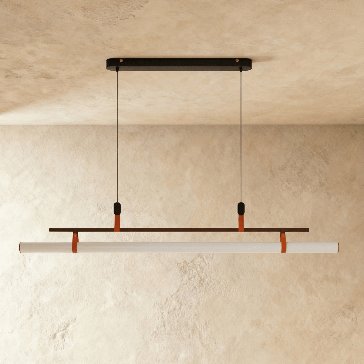 Suspension luminaire LED en métal élégant, hauteur réglable, pour plan de travail, bureau ou table à manger, éclairage fonctionnel, 3000K 6000K, noir et or