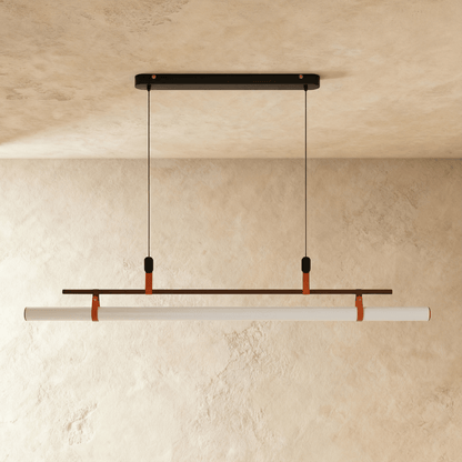 Suspension luminaire LED en métal élégant, hauteur réglable, pour plan de travail, bureau ou table à manger, éclairage fonctionnel, 3000K 6000K, noir et or
