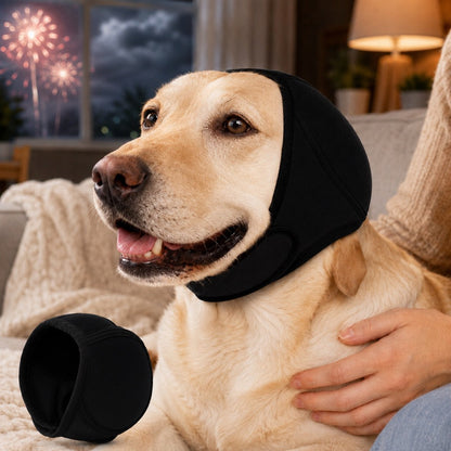 Ortekor Dog Ear Cover for Swimming, Bath Time & Loud Noise Comfort - Soft Calming Ear Muff to Help Keep Water & Debris Out