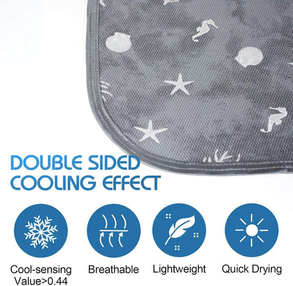 Coastal Comfort | Direct Cooling Throw Blanket with Double-Sided Effect | Lightweight & Breathable for Hot Sleepers