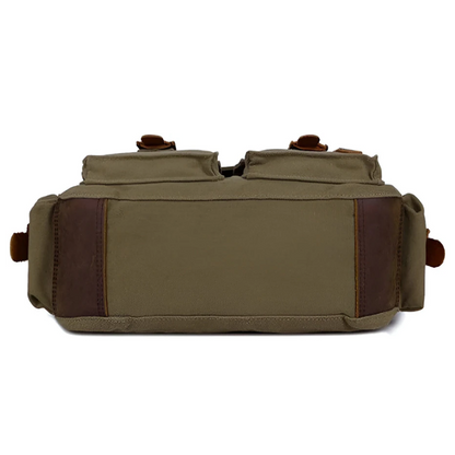 Men's Canvas Shoulder Bag with Multiple Pockets for Everyday Carry and Travel | Hands-Free Sling Pack for Phone Wallet Keys | Adjustable Str