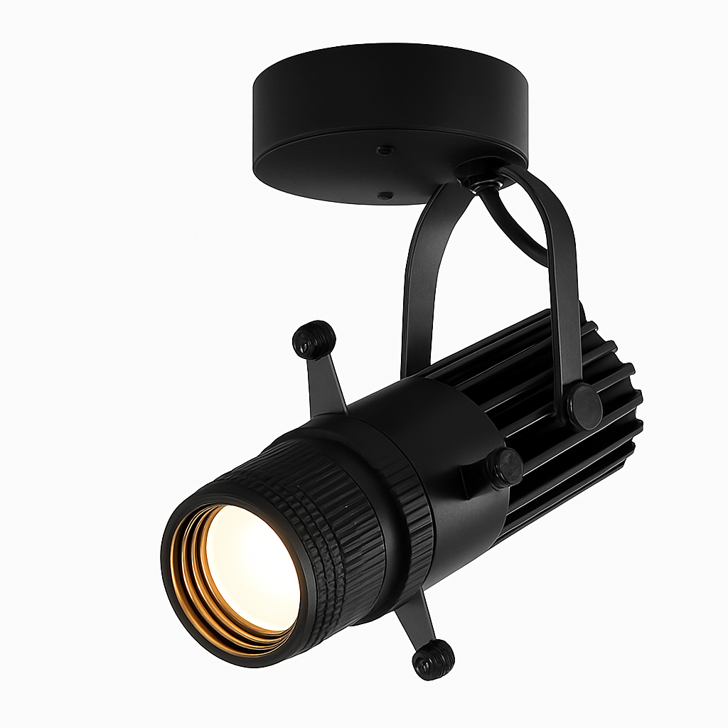 Projecteur LED sur rail dimmable avec angle de faisceau réglable pour cuisine, salle à manger et vitrine de magasin