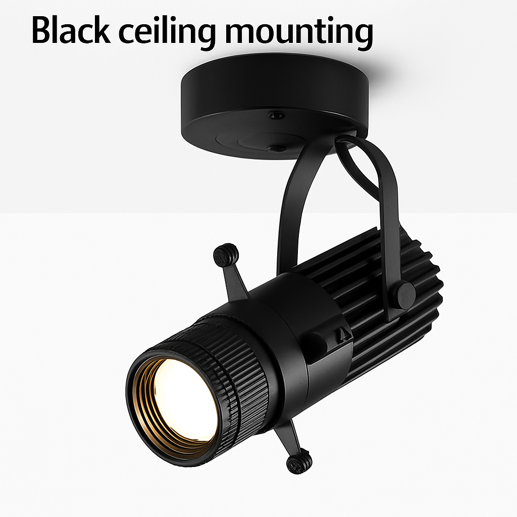 Projecteur LED sur rail dimmable avec angle de faisceau réglable pour cuisine, salle à manger et vitrine de magasin