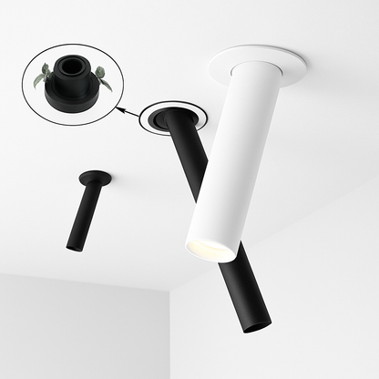 Adjustable Tube LED Ceiling Spotlight Modern Surface Mount Directional Accent Light for Kitchen Living Room