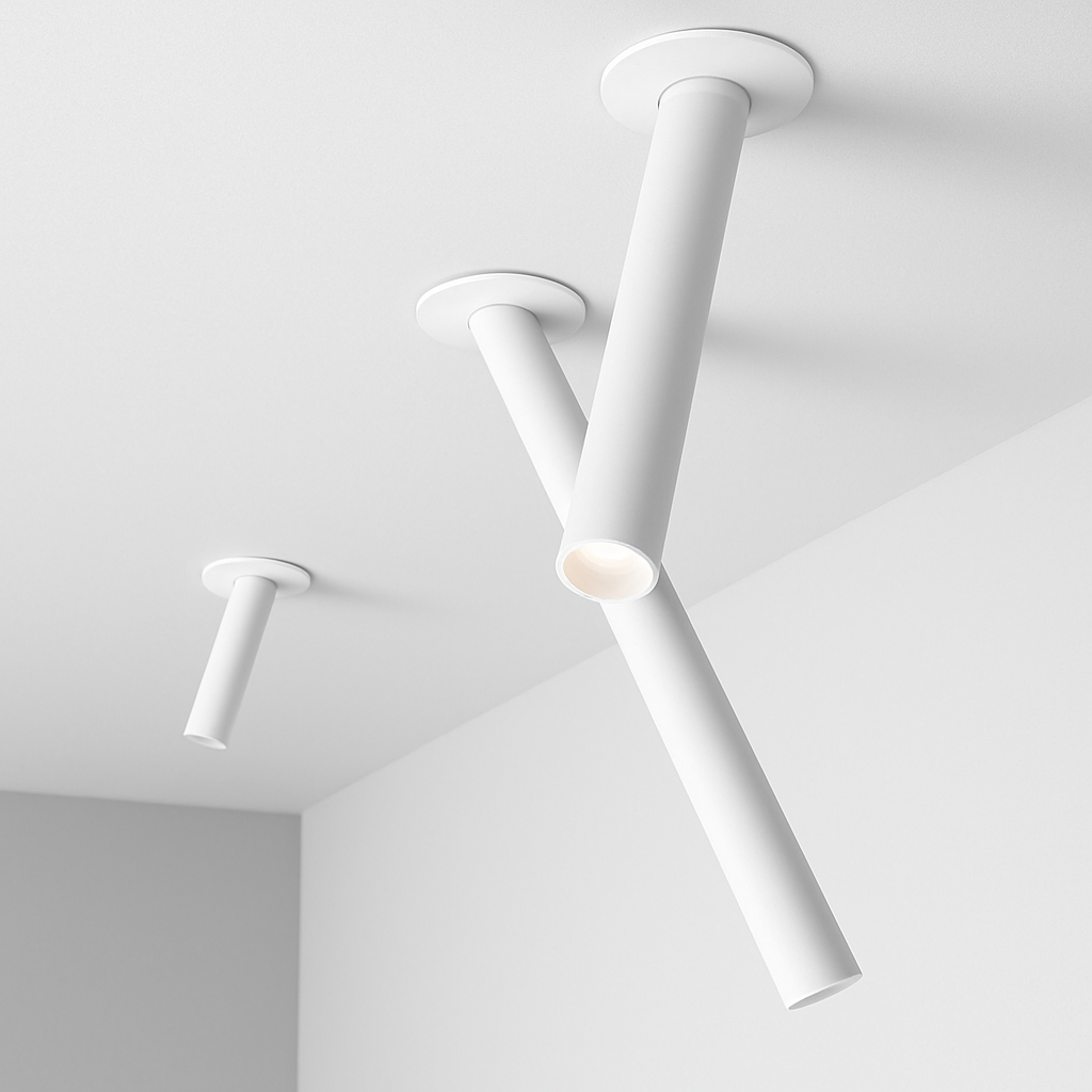 Adjustable Tube LED Ceiling Spotlight Modern Surface Mount Directional Accent Light for Kitchen Living Room