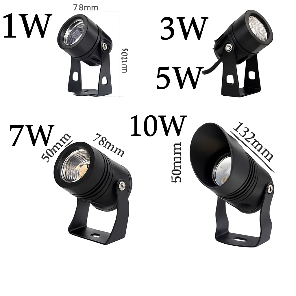 Outdoor LED Garden Spotlight Waterproof IP65 Rated with Adjustable Brightness for Landscape Yard Pathway Accent Lighting 110V 220V 12V