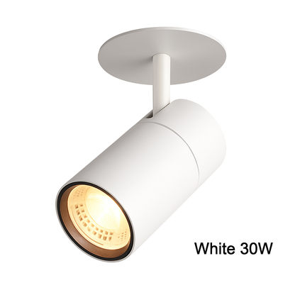 Directional Recessed LED Tube Ceiling Light Spotlight for Kitchen Living Room Bedroom Modern Black White Downlight Fixture 7W 10W 20W 30W