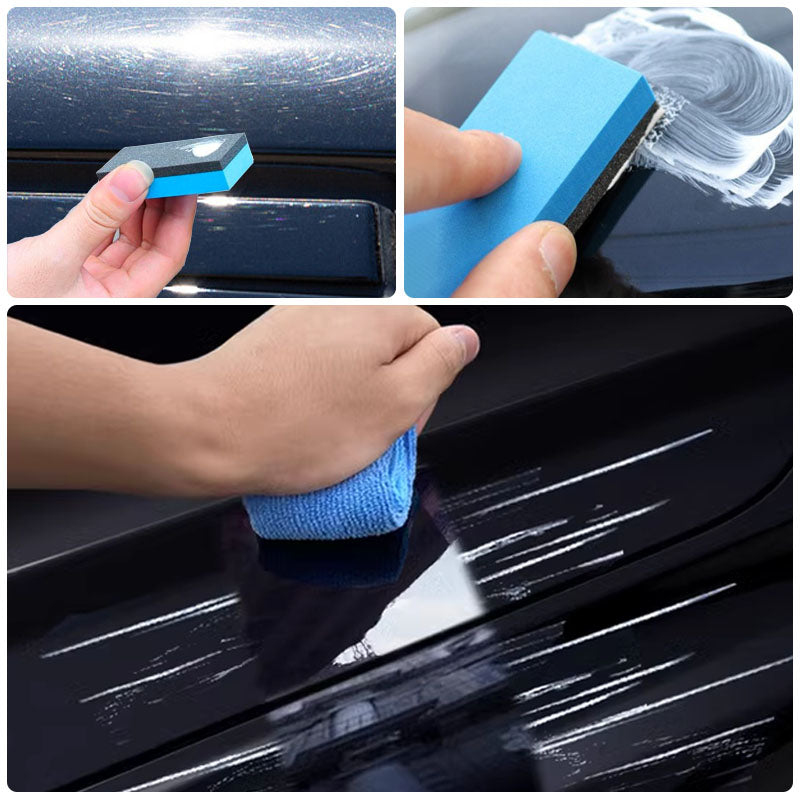 Car Paint Repair Compound Kit with Professional Applicator Sponge for Removing Surface Imperfections & Restoring Shine on Automotive Clear C