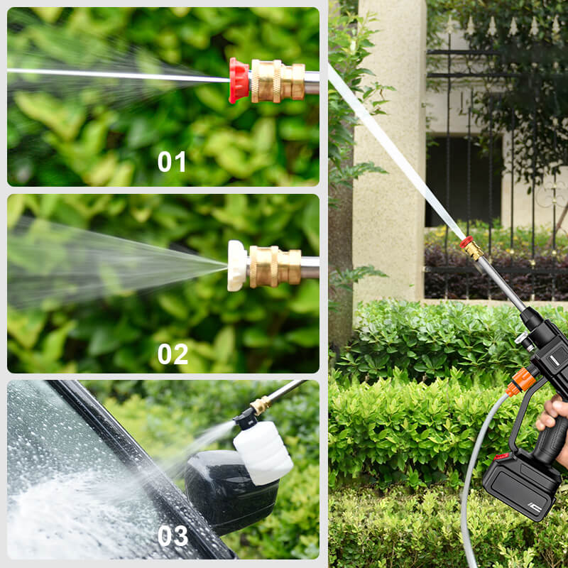 Hydroshot | Nettoyeur haute pression sans fil avec buse 3-en-1 | Léger et portable pour un nettoyage extérieur rapide