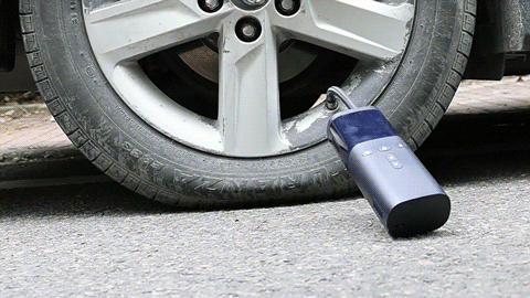 Portable Air Compressor, Tire Inflator for Cars and Motorcycles, Cordless Bike Pump with Digital Pressure Gauge