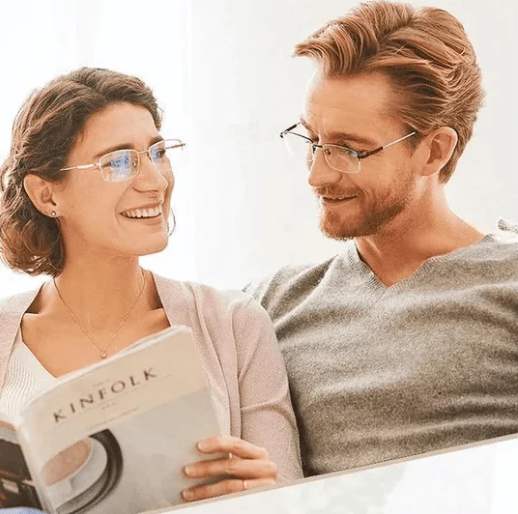 Progressive No-Line Reading Glasses with Blue Light Filter – Computer Readers for Men & Women