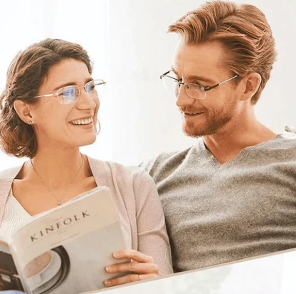 Progressive No-Line Reading Glasses with Blue Light Filter – Computer Readers for Men & Women