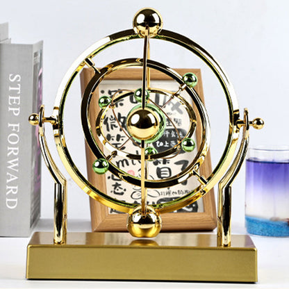 Desktop Kinetic Sculpture Metal Balance Toy Rotating Sphere Art Piece for Office Desk Home Decor Physics Gift