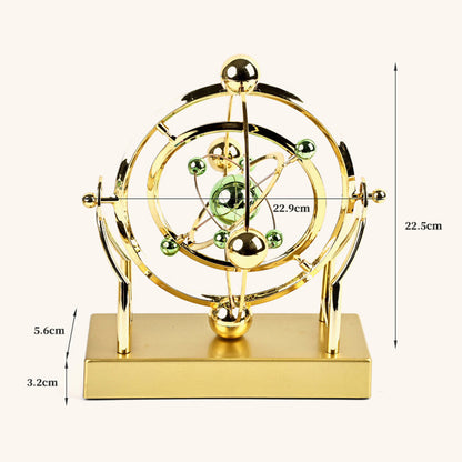 Desktop Kinetic Sculpture Metal Balance Toy Rotating Sphere Art Piece for Office Desk Home Decor Physics Gift