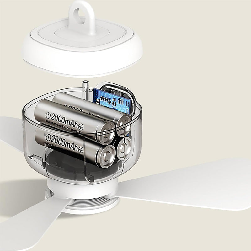 Rechargeable Ceiling Fan with LED Lights & Remote Control | Powerful Airflow for Comfort in Any Space