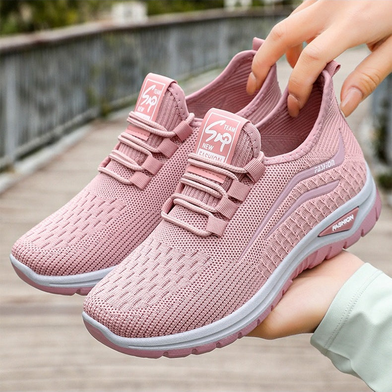 Women's Lightweight Mesh Sneakers – Breathable Slip-On Walking Shoes with Shock-Absorbing Sole for All-Day Comfort & Support