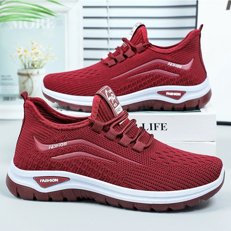 Women's Lightweight Mesh Sneakers – Breathable Slip-On Walking Shoes with Shock-Absorbing Sole for All-Day Comfort & Support