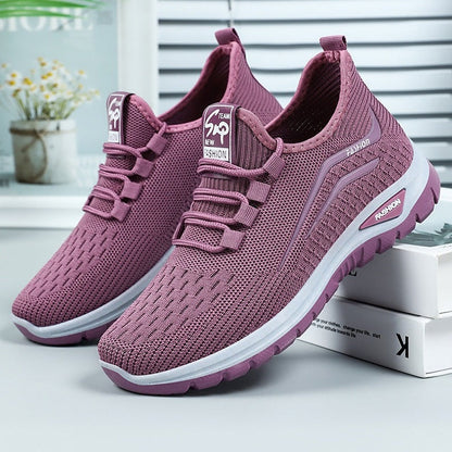 Women's Lightweight Mesh Sneakers – Breathable Slip-On Walking Shoes with Shock-Absorbing Sole for All-Day Comfort & Support