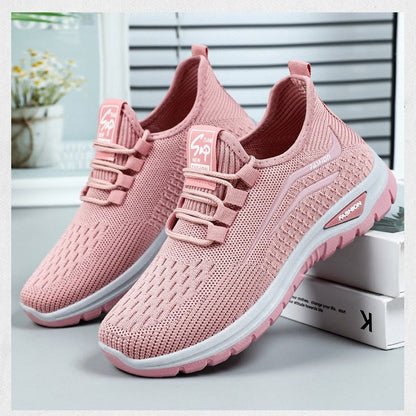 Women's Lightweight Mesh Sneakers – Breathable Slip-On Walking Shoes with Shock-Absorbing Sole for All-Day Comfort & Support