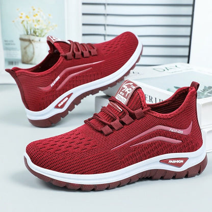 Women's Lightweight Mesh Sneakers – Breathable Slip-On Walking Shoes with Shock-Absorbing Sole for All-Day Comfort & Support