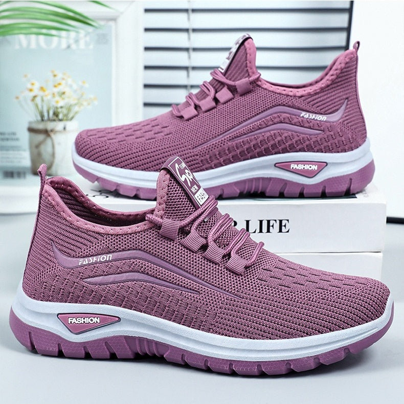 Women's Lightweight Mesh Sneakers – Breathable Slip-On Walking Shoes with Shock-Absorbing Sole for All-Day Comfort & Support